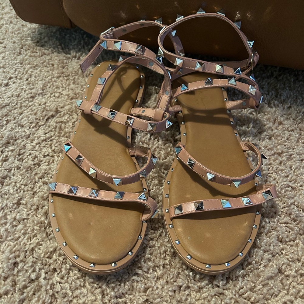 Studded Tan Sandals